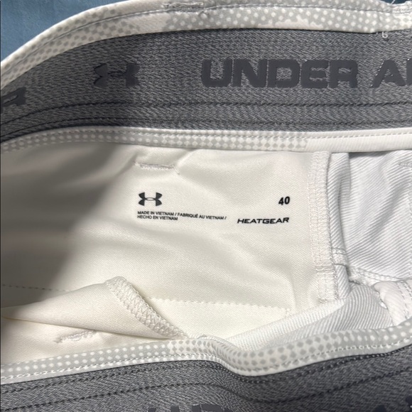 Men's White and Gray Camouflage Shorts - Picture 2 of 3